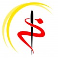 Logo Ärztekammer Bildmarke mit Hintergrund
